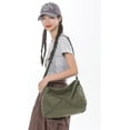 thumbnail image 4 of Kukuzhu Canvas Hobo Bag for Women Men Crossbody Shoulder Bag Handbag Large Totes Purse Satchele with Pure Color, 4 of 6