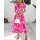 thumbnail image 4 of Vestido casual BTFBM para mujer con cuello cuadrado y manga abullonada, 4 of 6