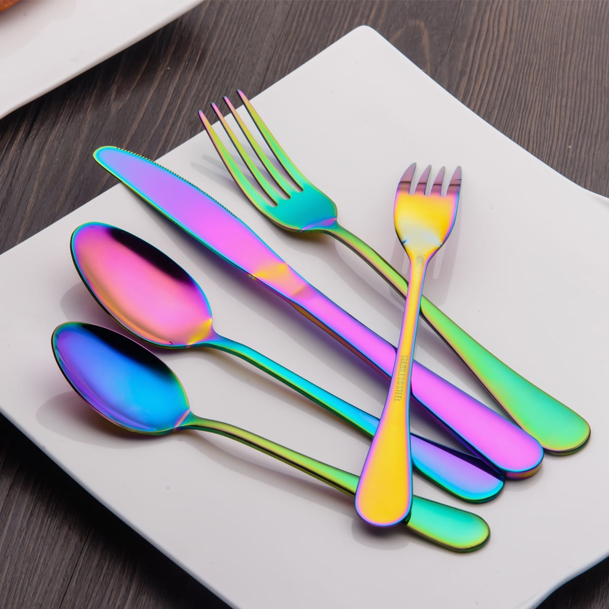 Rainbow Black 12 Piece Cutlery Set – Oneida