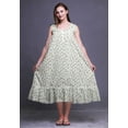 thumbnail image 4 of Bimba White7 Floral Roses & Ranunculus Sleeveless Night Gown For Womens Cotton Printed Nightwear Ladies Sleepwear X-Large, 4 of 6