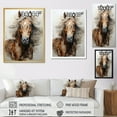 thumbnail image 4 of Designart "Spirit of Equus Brown and Beige Horse" Animals Floater Framed Canvas Print, 4 of 7