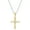 Yellow Gold, variant on Collection Round Accent White Diamond Looped Cross Flower Pendant for Women with 18 Inch Silver Chain in 925 Sterling Silver