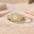 thumbnail image 3 of Newshe Jewellery Wedding Rings for Women Princess Engagement Ring Sets 925 Sterling Silver 1.7Ct Cross Yellow Gold Cz Size 6, 3 of 7