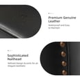 thumbnail image 3 of 82.5" Genuine Leather 3-Seat Sofa Modern Chesterfield Couch for Apartment, Black, 3 of 8