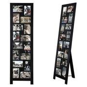 DaiZuY Wood Screen Collage Picture Photo Frame, 16 Opening Decorative Floor Standing Easel Photo Frame, 4 x 6 Inch, 1 PC