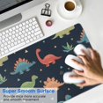 thumbnail image 4 of Long Mouse Pads for Desk,DarkBlue Dinosaurs Leaves Pattern Desk Mats on Top Of Desks, Desk Mouse Pad Extra Large with 3mm Non-Slip Base and Stitched Edge for Gaming,Office,Work,Home 35.4"x15.7", 4 of 6