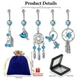 thumbnail image 4 of Designice 14G Belly Button Ring,Dangle Navel Rings,Belly Button Piercing,Blue,5Pcs, 4 of 7