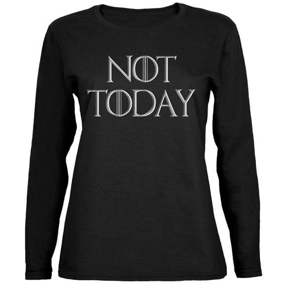 Not Today Procrastinate Death Ladies' Relaxed Jersey Long-Sleeve Tee Black 2XL