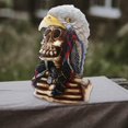 thumbnail image 3 of Escultura de ornamento de Halloween Sunnimix Estatua de resina de calavera, 3 of 8