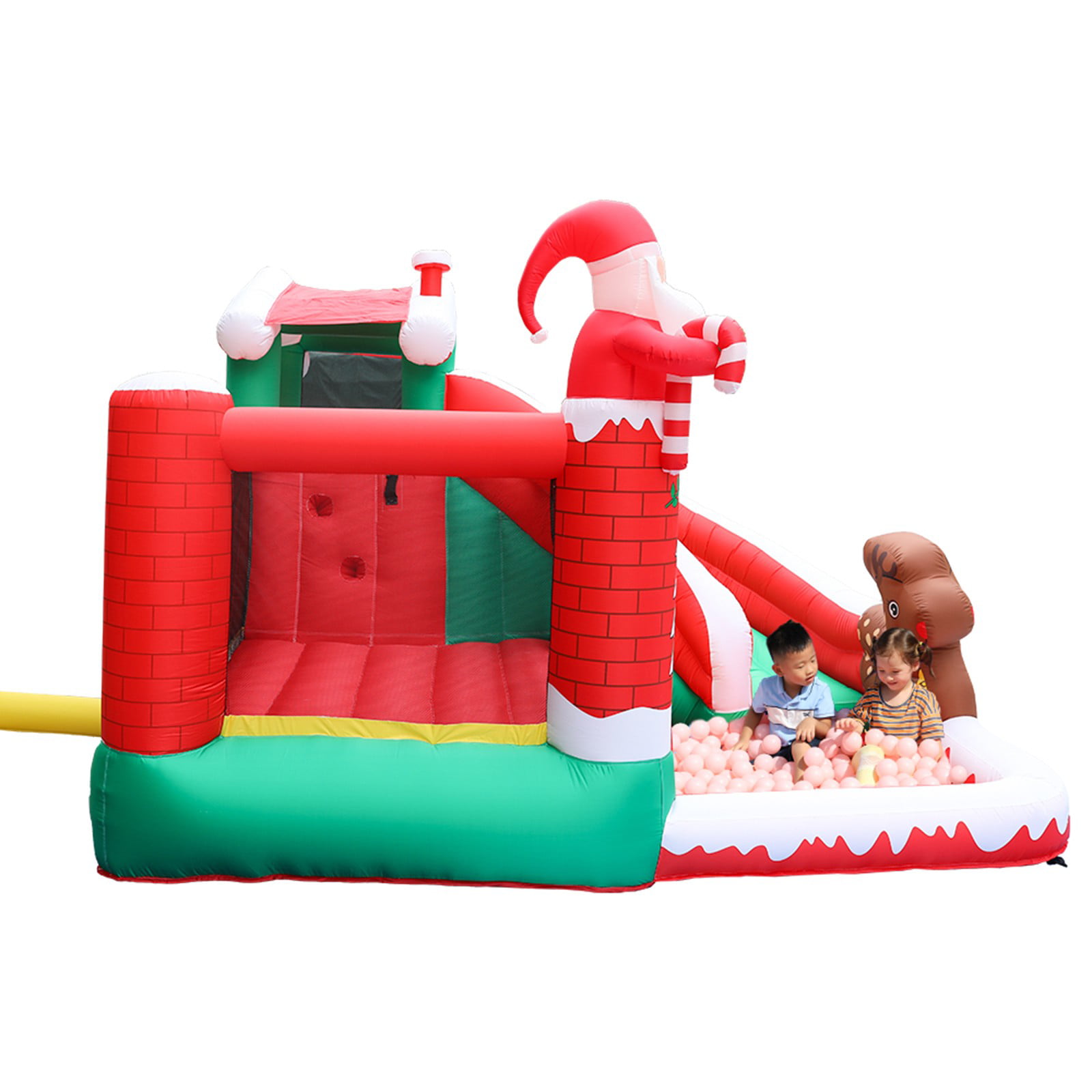 Details about   Christmas Themed Kids Inflatable Bouncer House With Air Blower & Jumping Castle 