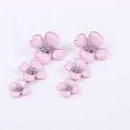 thumbnail image 3 of Layered Floral Rhinestone Pendant Necklace Pendant Earrings With Pins Gift Niuniu, 3 of 3