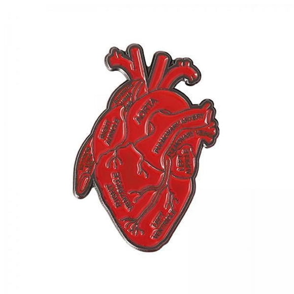 Broche de alfiler esmaltado,Pin anatómico de solapa esmaltado con forma de corazón Pin con distintivo,broches y alfileres para mujeres alfileres esmaltados divertidos,lindo pin de solapa para