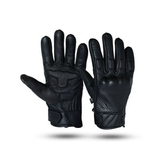 George Men's Faux Leather Driving Gloves, Black, Stylish and