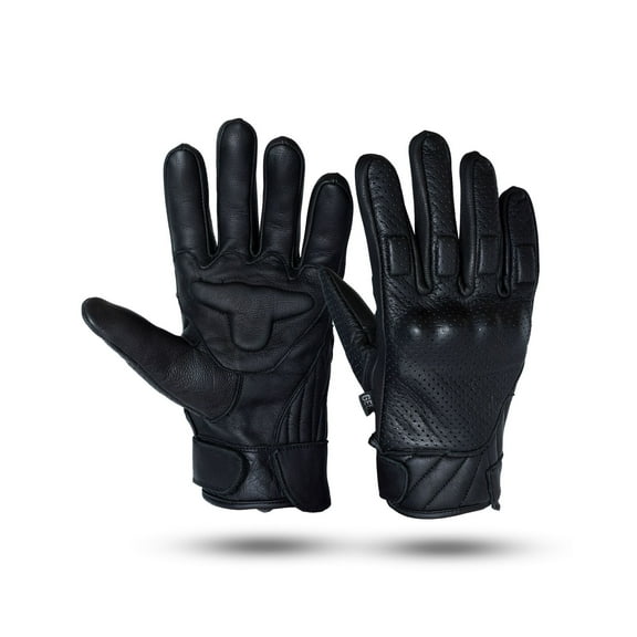 Dream Apparel Mens Black Premium Leather Gloves with Gel Palm