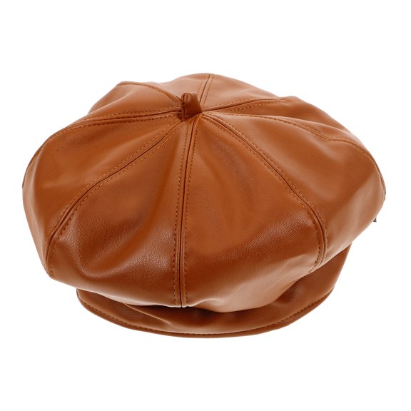 BESTYASH Unique Chocolate PU Beret Ideal for Daily Wear Parties and Outdoor Activities