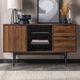 thumbnail image 3 of Walker Edison Blakely Mid Century Modern 2-Drawer Sideboard, Dark Walnut, 3 of 17