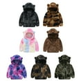 thumbnail image 3 of GYRATEDREAM Toddler Boys Girls Hooded Bear Ears Jacket Fleece Hoodie Baby Long Sleeve Warm Fuzzy Coat Zip-up Sweater Outwear Kids Fall Winter Clothes for 12M-7T, 3 of 3