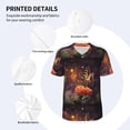 thumbnail image 3 of KLL Butterfly Sitting on a Flower for Men's Baseball Shirts,Short Sleeve Casual Shirts Button Down Shirt for Men Beach Summer Wedding Shirt-X-Large, 3 of 7