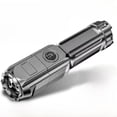 thumbnail image 1 of Linterna de luz fuerte, recargable, para uso doméstico, duradera, fuerte, para exteriores, súper brillante, con zoom remoto, pequeña, portátil, linterna de mano, 1 of 2