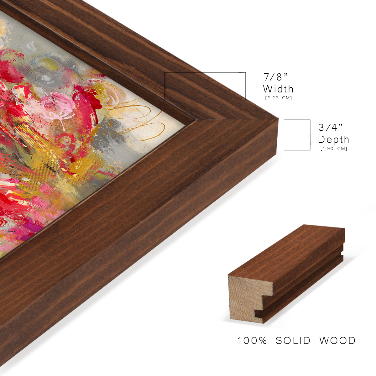 Flip Side - Framed Print w/glass - Chestnut
