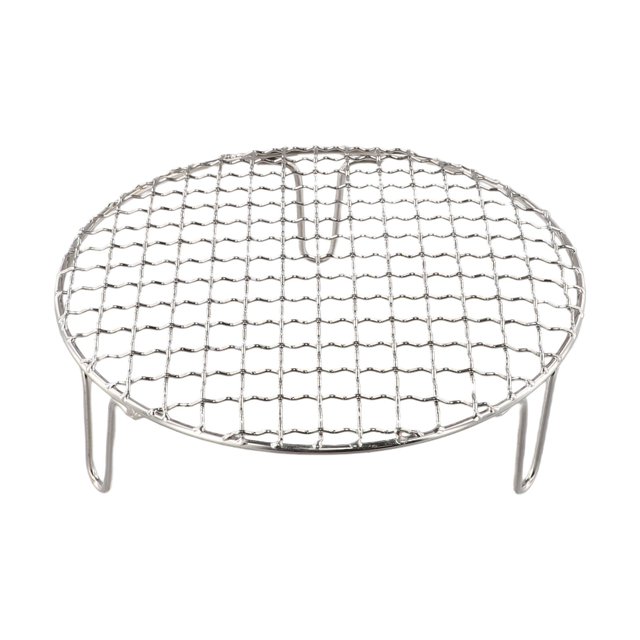 GLFILL Grille Ronde en Acier Inoxydable 15/20/25/30,5 cm Filet de Barbecue Plaque de Cuisson Grille BBQ avec Pied Grille de Refroidissement Grille de Cuisson à la Vapeur 20 cm