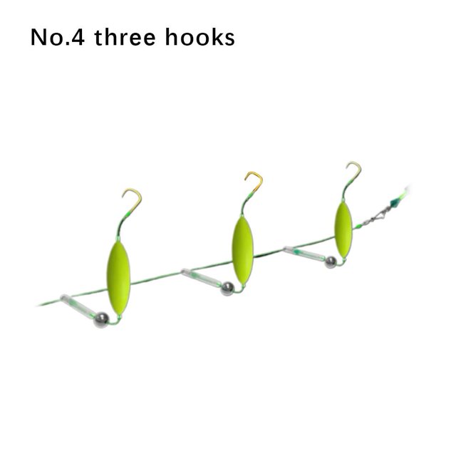 3-Hook Carp Fishing Hair Rig, Anti-Bottom Automatic Flipping Metal Fishing Rig, Ready-to-Use Suspension Lure for Freshwater Bottom Fish