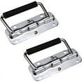 thumbnail image 1 of Poignée à Tirage Encastré, Poignée à Ressort en Acier Inoxydable et PVC Noir pour Performance Fiable dans Divers Environnements, Adaptée aux Armoires Ou Boîtes à Outils sur Mesure (2 Pcs), 1 of 5