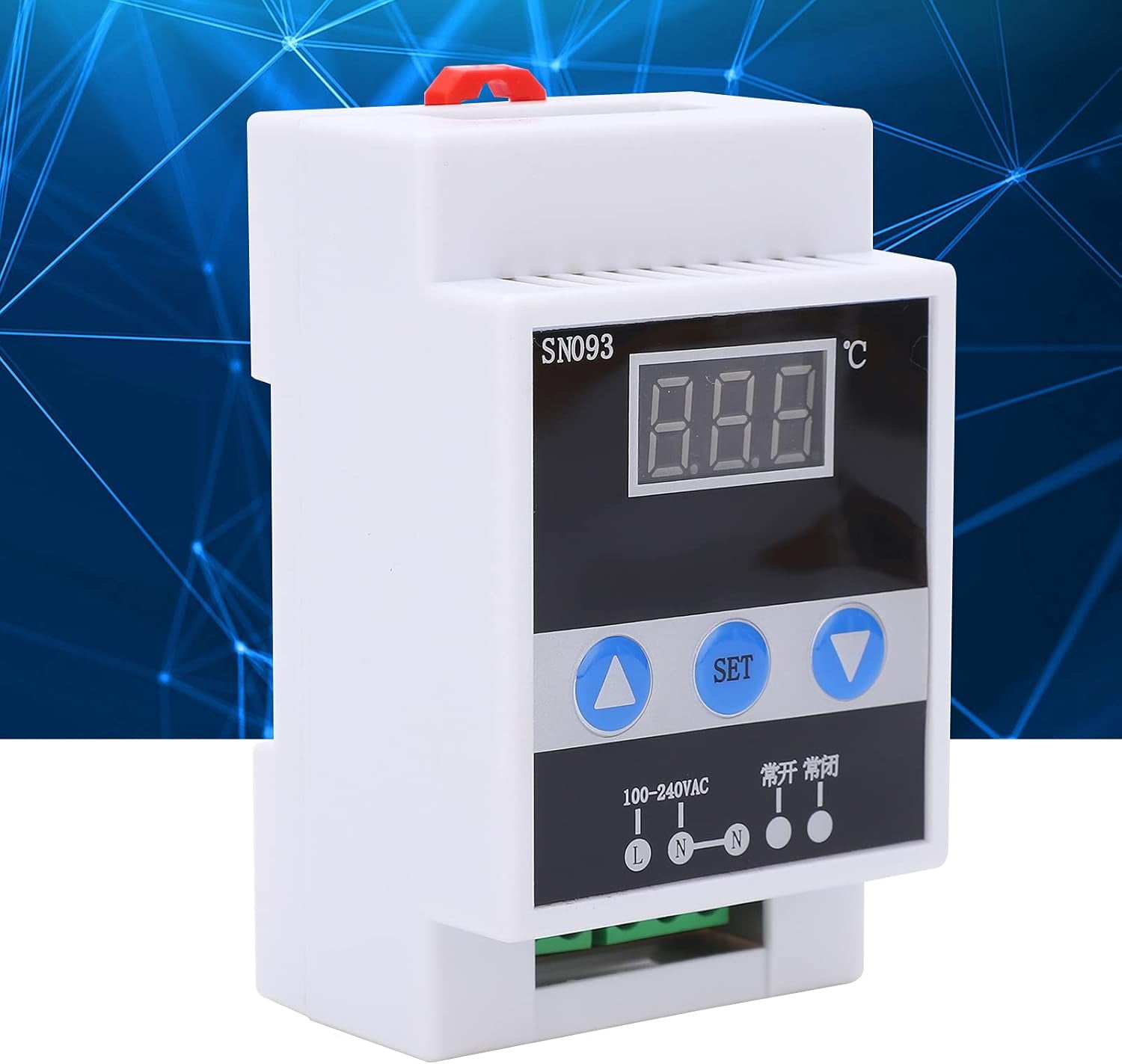 Temperature Regulator Digital Thermostat Control Sensor Din Rail Mount Controller for Various Refrigeration and Heating Situations