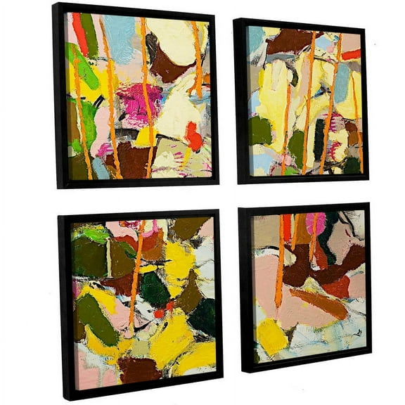 ArtWall Allan Friedlander "Piney Woods" 4-Piece Floater-framed Canvas Square Set