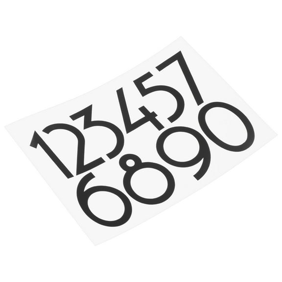 Uxcell Reflective Mailbox Numbers Sticker 0 - 9 Vinyl Self-Adhesive House Sticker for Mailbox, Window, Door Black 3 Set