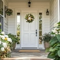 thumbnail image 4 of Summer Artificial Lemon Wreaths for Front Door with Lights, Spring Summer Door Wreath with Eucalyptus Greenery Leaves Blueberry for Farmhouse Home Window Kitchen Party Wall Decor-16'', 4 of 6
