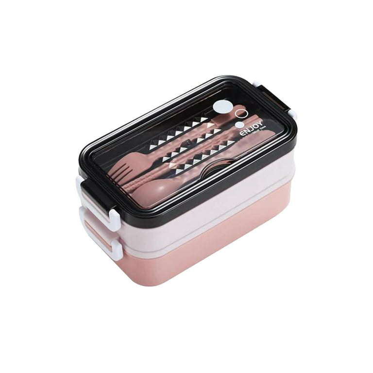 DTBPRQ Bento Box Plastic Lunch Box Office Car Can Microwave Oven Heating  Compartment Double Layer Lunch Box Kids Bento Lunch Box Back to School
