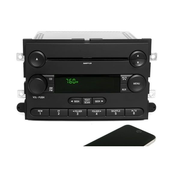Restored 2006 Ford Fusion Milan AM FM 6 Disc CD Player Radio w Bluetooth 6E5T-18C815-AG (Refurbished)