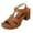Brown, variant on Khaki Womens Chic Leisure Footwear, Thick Sole Decoration Open Toe Buckle Heel Slides