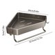 thumbnail image 3 of Estante de almacenamiento para baño | Organizador de toallas y artículos de tocador de acero inoxidable sin perforaciones | Estante de aluminio resistente a la oxidación con ganchos | Almacenamiento, 3 of 6