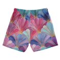 thumbnail image 2 of Elegant Fan Pattern with Pastel Color Swim Trunks Board Shorts Beach Pants Bathing Bottoms 5T, 2 of 8