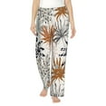 thumbnail image 2 of Goofa Tropical Leaves Printed Soft Pajama Pants for Women, Wide Leg Comfy Casual Lounge Yoga Pants-XX-Large, 2 of 9