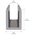 thumbnail image 2 of Brushed Frameless Shower Door Aluminum Deep U-Channel for 3/8" Thick Glass - 95 in long, 2 of 7