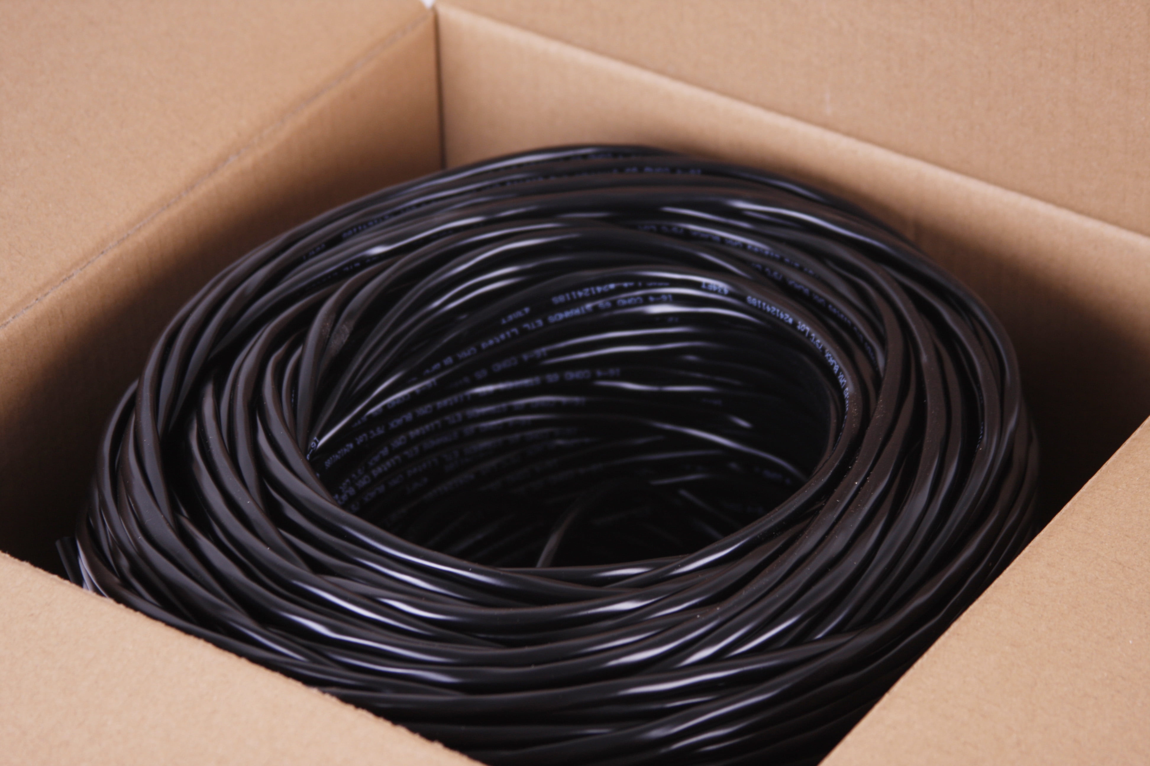 [FiveStarCable-HY] 16/2 Speaker Wire 500ft – Black Audio Cable for Home & Commercial Installations