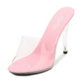thumbnail image 4 of Mostsola Women's Stiletto High Heels Sexy Clear Heels Slip on Sandals Peep Toe Summer Dressy Shoes, 4 of 5