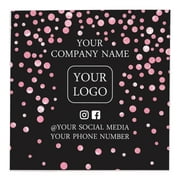 Printtoo Label for Small Business-100 SquareCustom VinylPersonalized Labels for Packaging, Bottle, Brand Stickers-Dots, 2x2 Inches