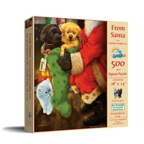 SUNSOUT INC - From Santa - 500 pc Jigsaw Puzzle by Artist: Giordano Studios - Finished Size 18" x 24" Christmas - MPN# 37114