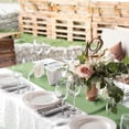 thumbnail image 4 of Set de mantel y camino de mesa MASHAN blanco/verde para fiestas, 4 of 8