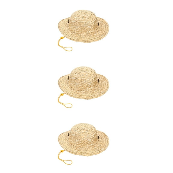 Raindrops 3pcs Toddler Beach Hat Sun Protection for Kids Children Girls Boys Outdoor Woven Summer Hat for Beach Party