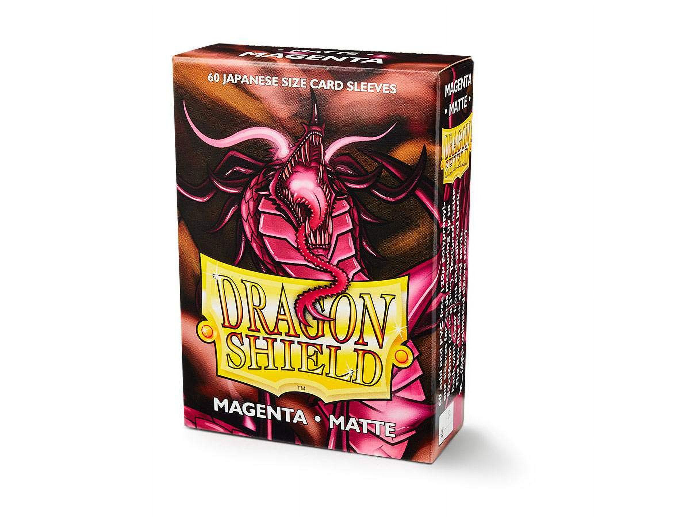 10 Packs Dragon Shield Matte Mini Japanese Magenta 60 ct Card Sleeves Display Case