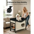 thumbnail image 5 of KFFKFF Double-Layer Pet Bed with Wheels, Foldable Dog Bed with Durable Oxford Cloth, Soft Velvet, Side Storage Pockets, and Storage Bag,34" X 22", 5 of 9