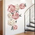 thumbnail image 5 of 19 PCS Large and Medium Peony Rose Flowers Wall Decors Watercolor Stickers for Wall Background in Living Room Nursery Kids Bedroom Office and Work (Set of 2 Variants), 5 of 6