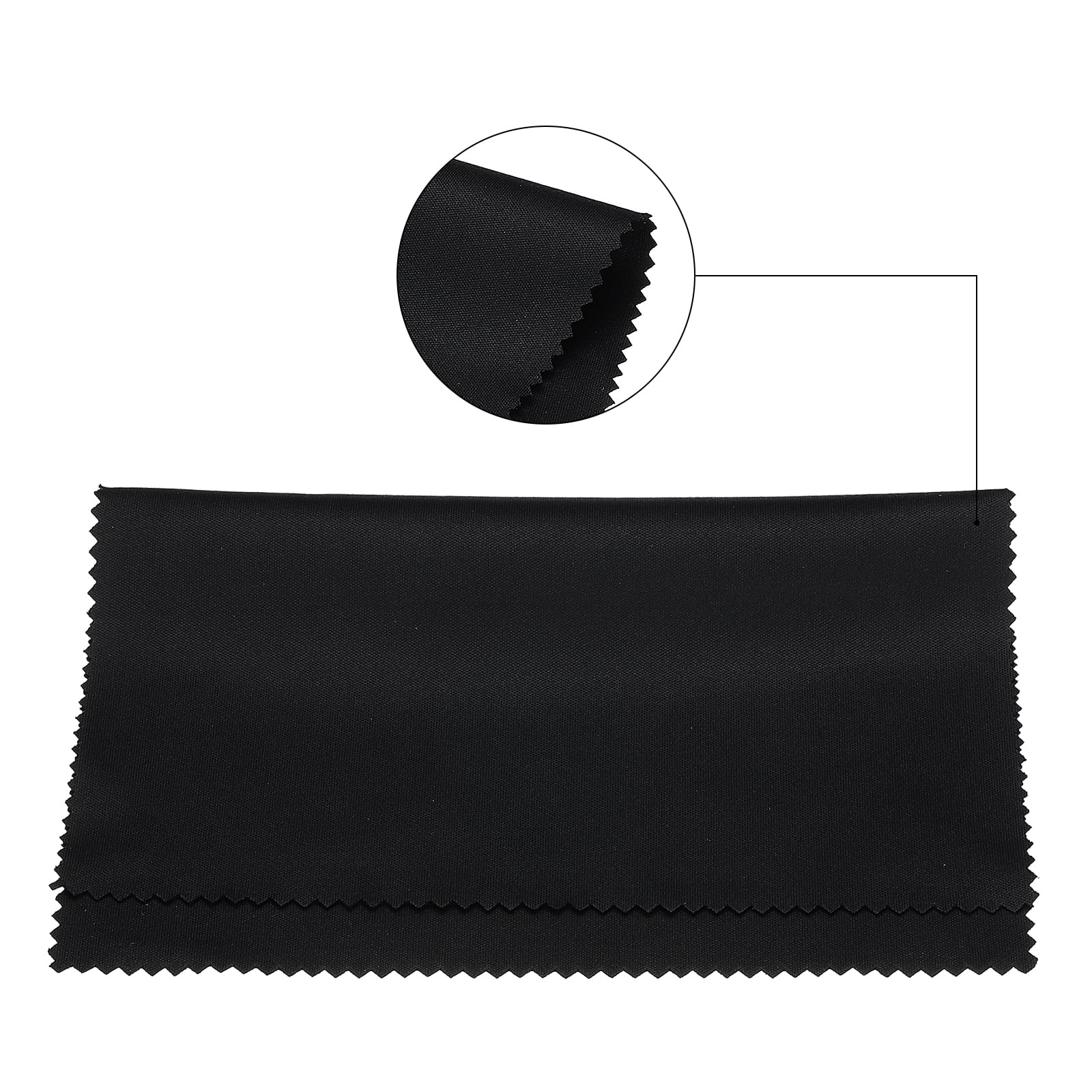 Unique Bargains Microfiber Cleaning Cloth Soft for Camera Screens Black 20Pcs 7" x 6"