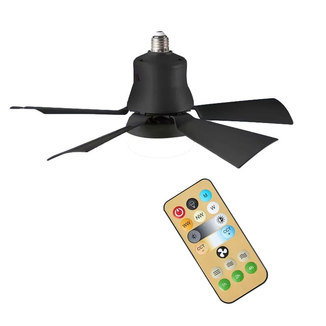 tredstone ABS Wireless Control Adjustable Wind Home Flame-retardant Cooling Fan Fans Electric Three Settings Fan Led Wireless Fan black