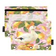 thumbnail image 2 of Duck and Lemon 2 Pack Pencil Pouches Zipper Pencil Case 3 Ring Pencil Pouch Cosmetic Bag, 2 of 6